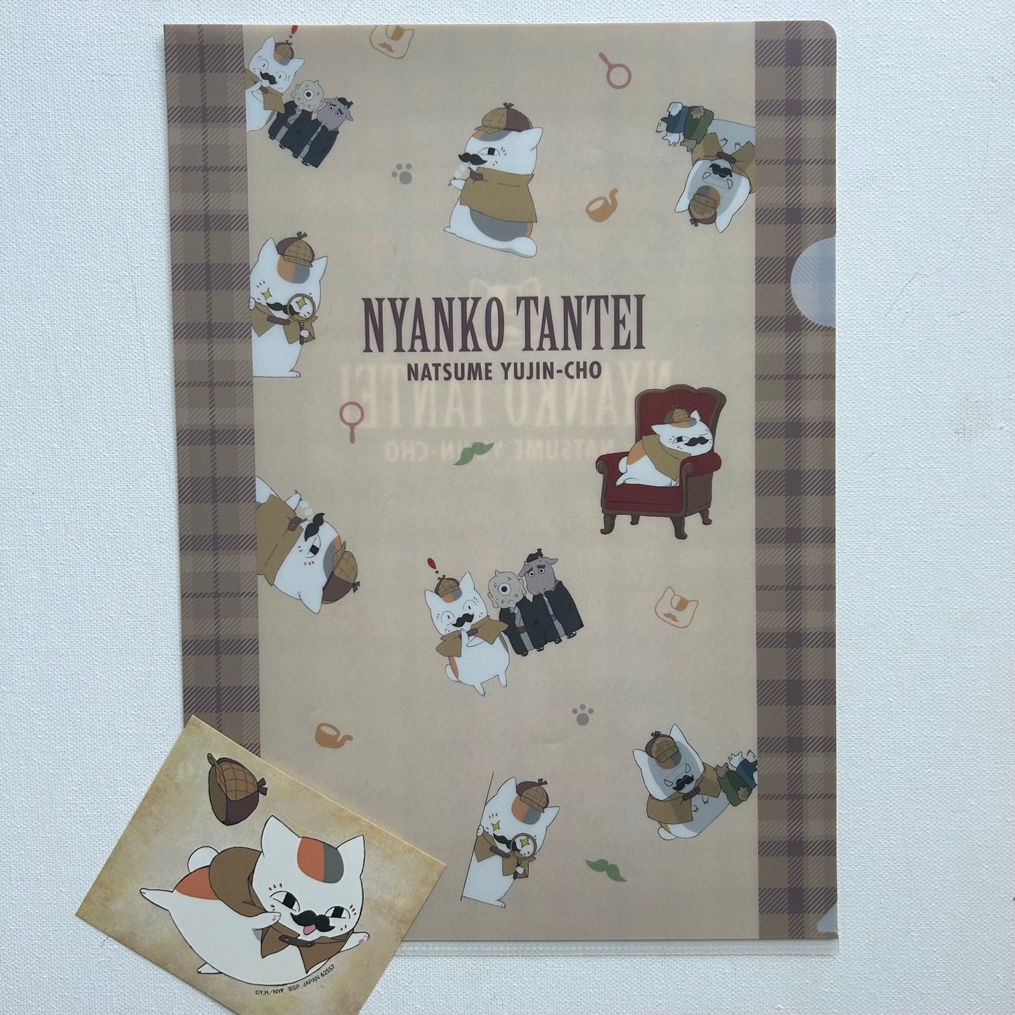Nyanko Tantei Natsume Yujin-Cho Clear File + Sticker Set