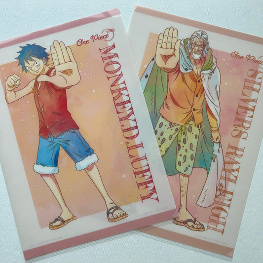 One Piece Luffy + Rayleigh Clear File Set
