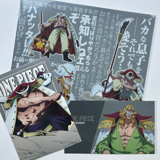 One Piece Whitebeard Clear File + Sticker Set