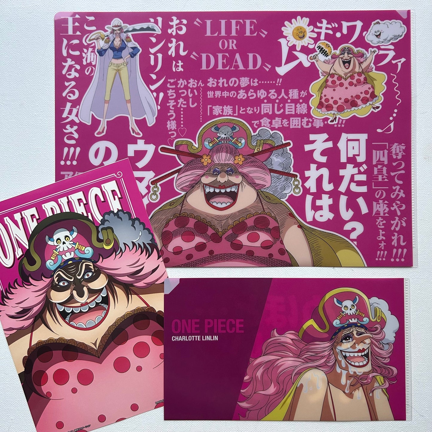 One Piece Big Mama Clear File + Sticker Set
