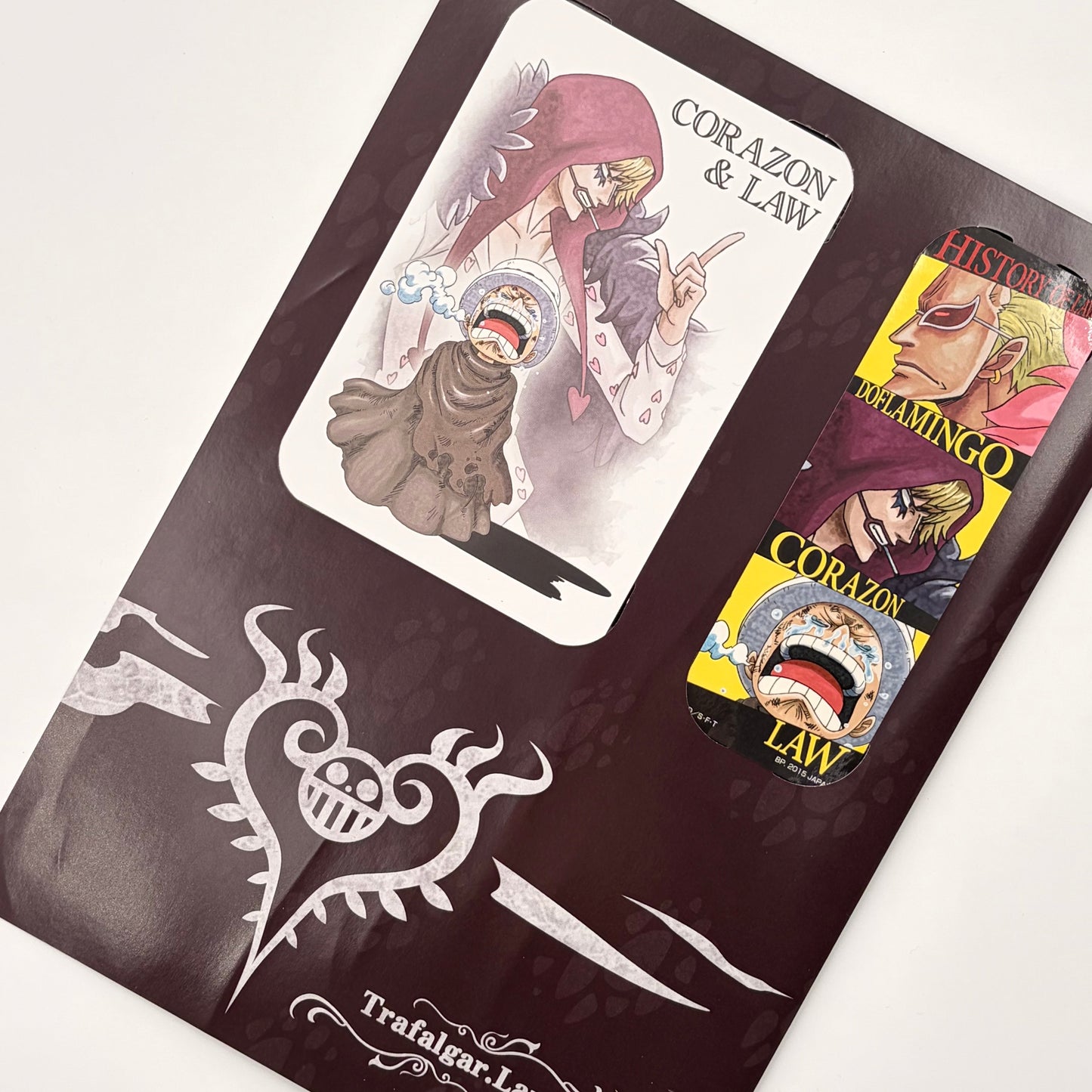 One Piece Law Clear File + Postcard + Sticker Set