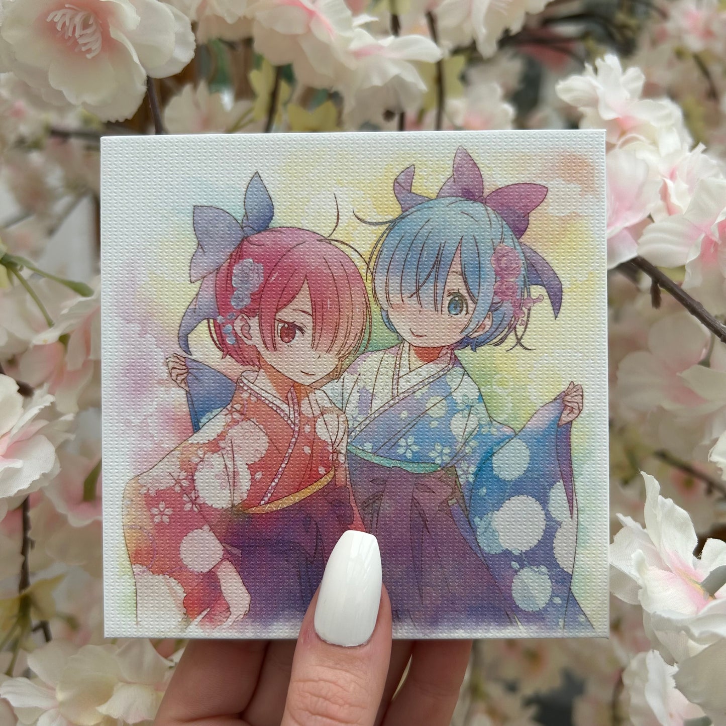 Re:ZERO Rem / Ram Leinwand