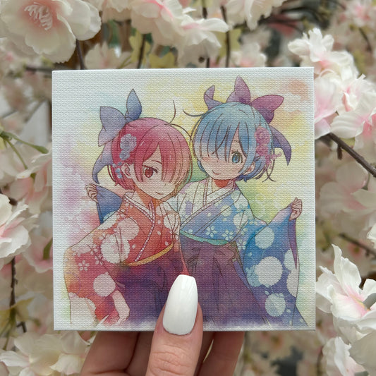 Re:ZERO Rem / Ram Leinwand