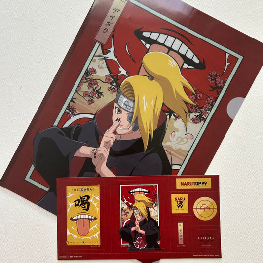 Naruto Deidara Clear File + Sticker Set