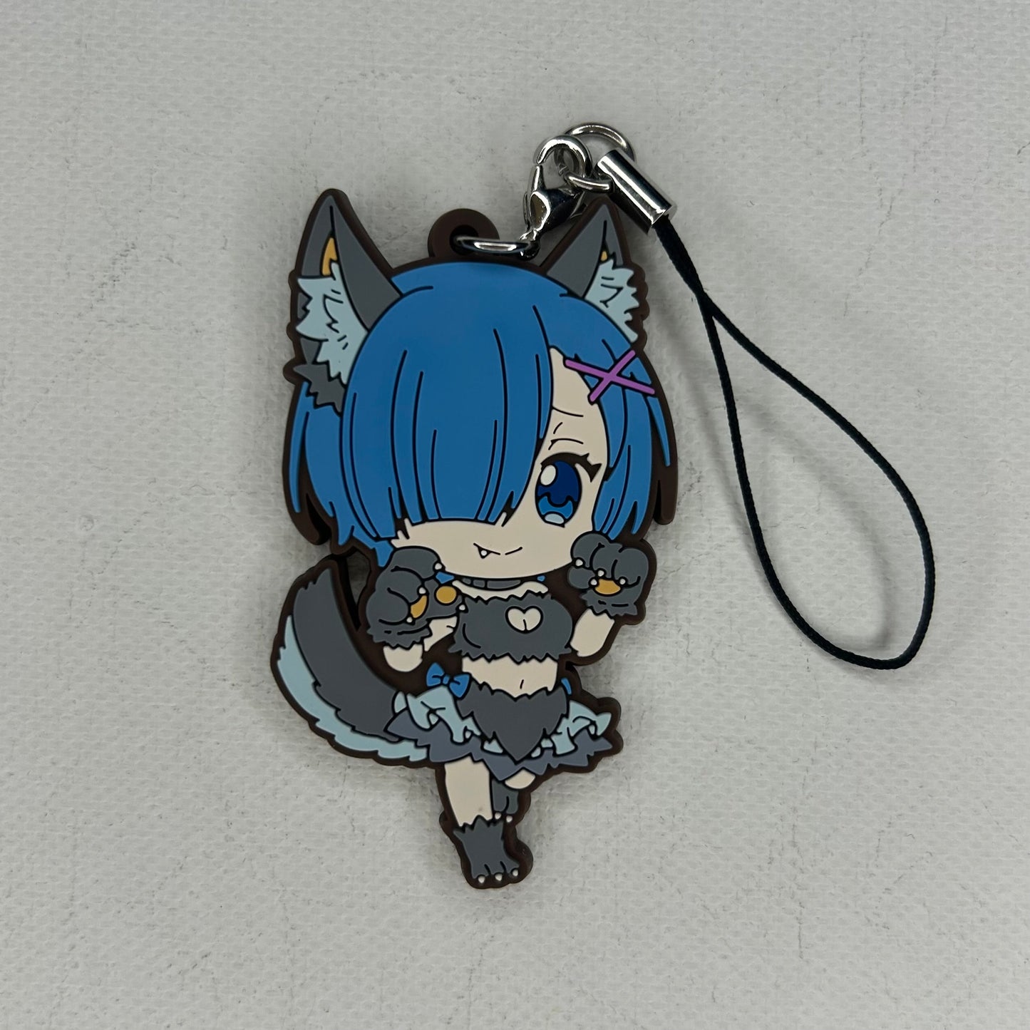 Re:ZERO Rem Neko🐾 Rubber Strap Keychain