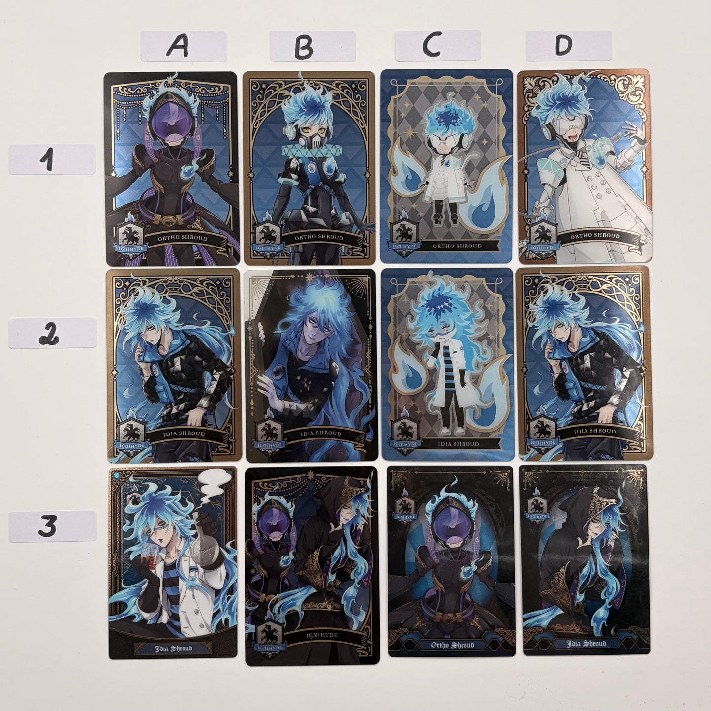 Twisted Wonderland Ignihyde Trading Cards {Idia, Ortho}