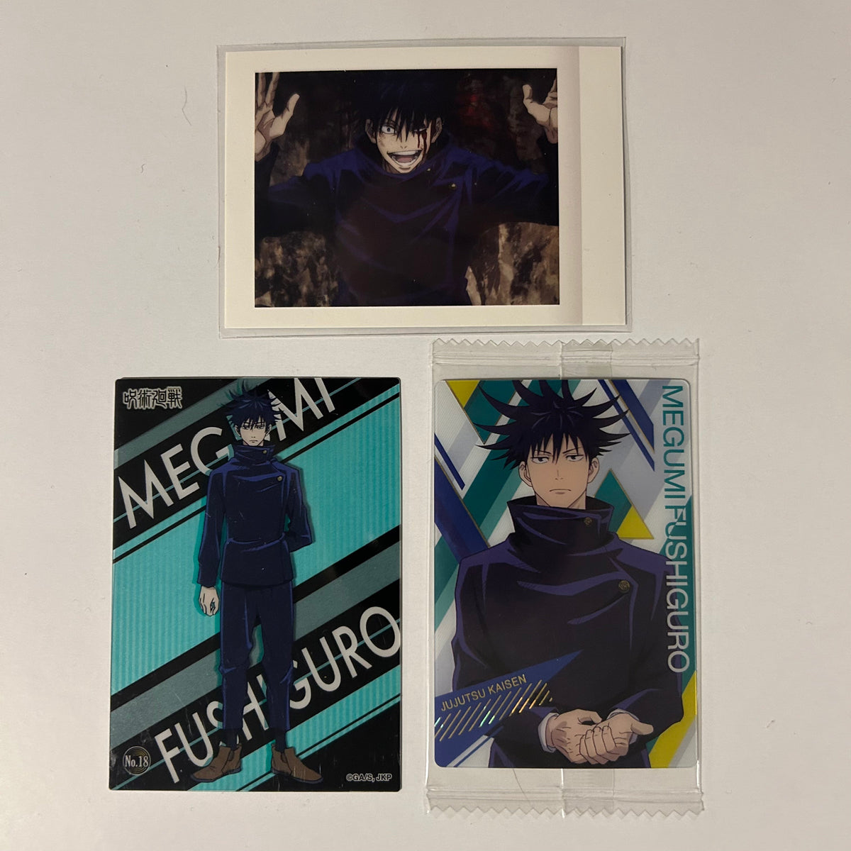 Jujutsu Kaisen Megumi Fushiguro Trading Card / Polaroid Set