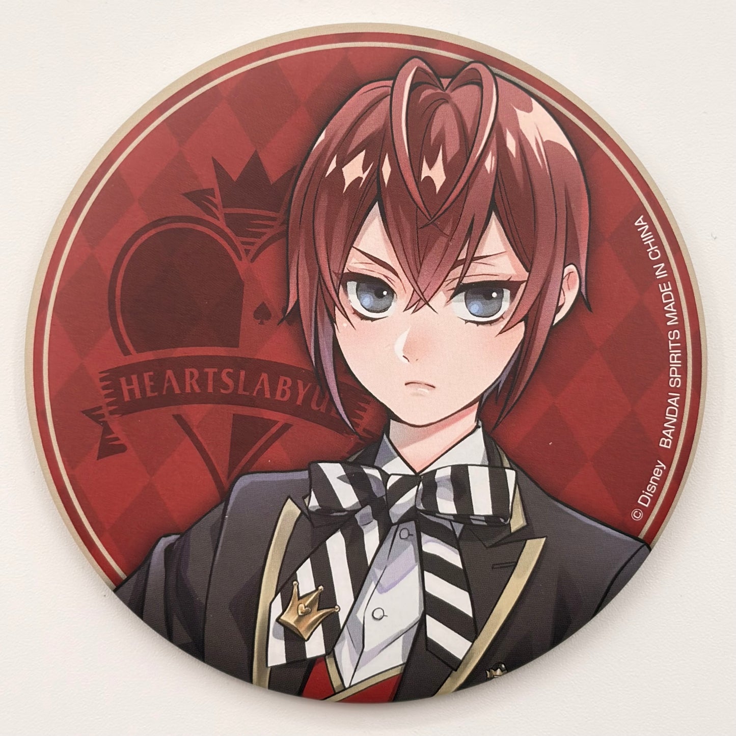 Twisted Wonderland Riddle Rosehearts Button