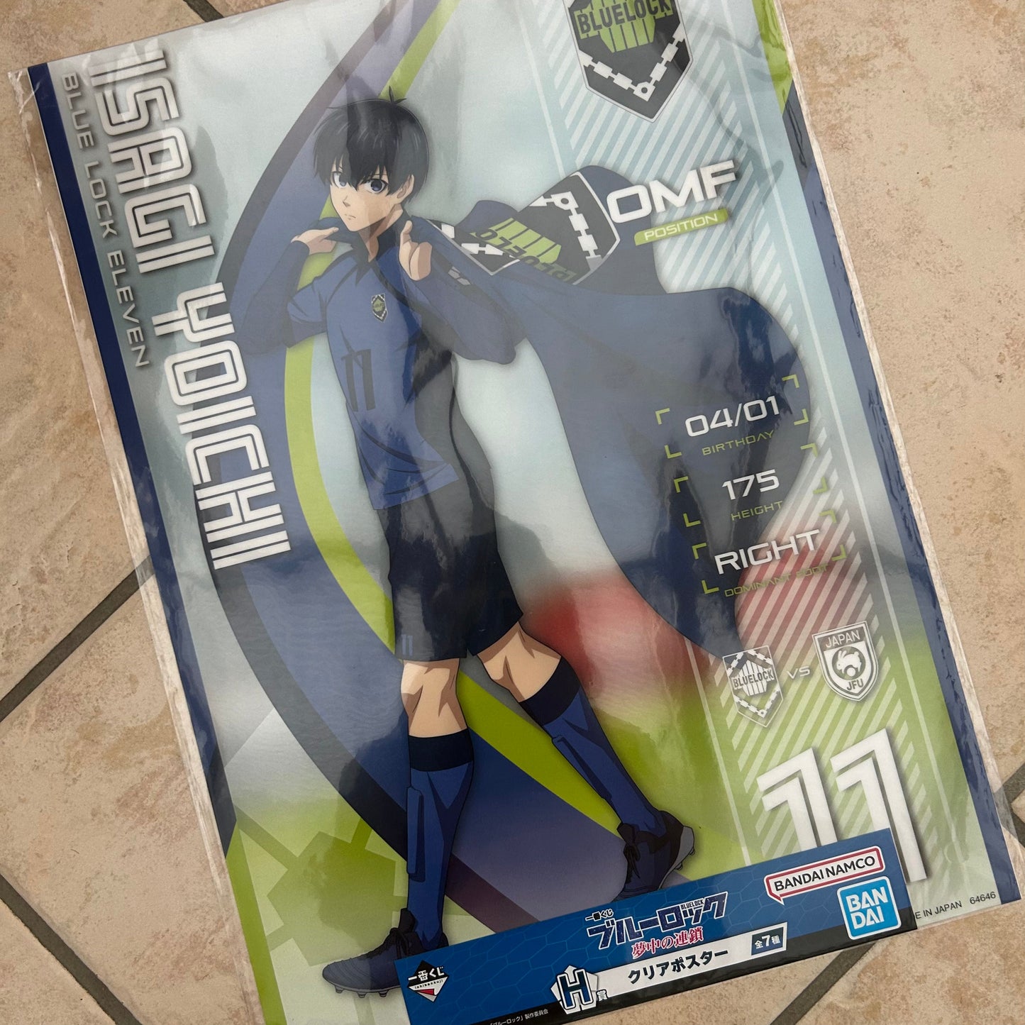 Blue Lock Isagi PVC Clear Poster