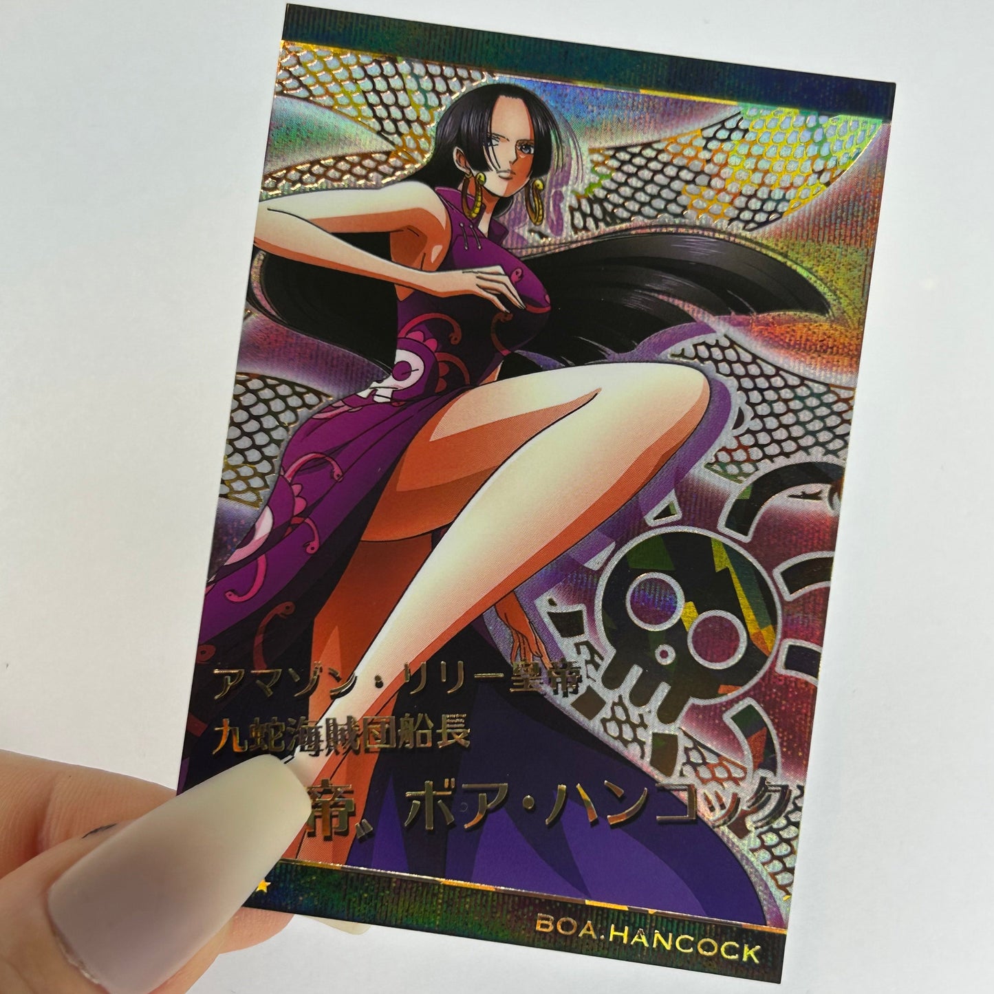 One Piece Boa Hancock Holo Gold Trading Card