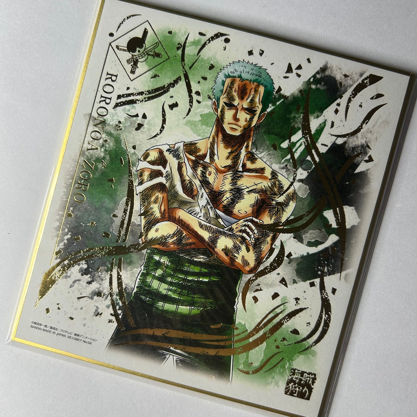 One Piece Zoro Gold Shikishi