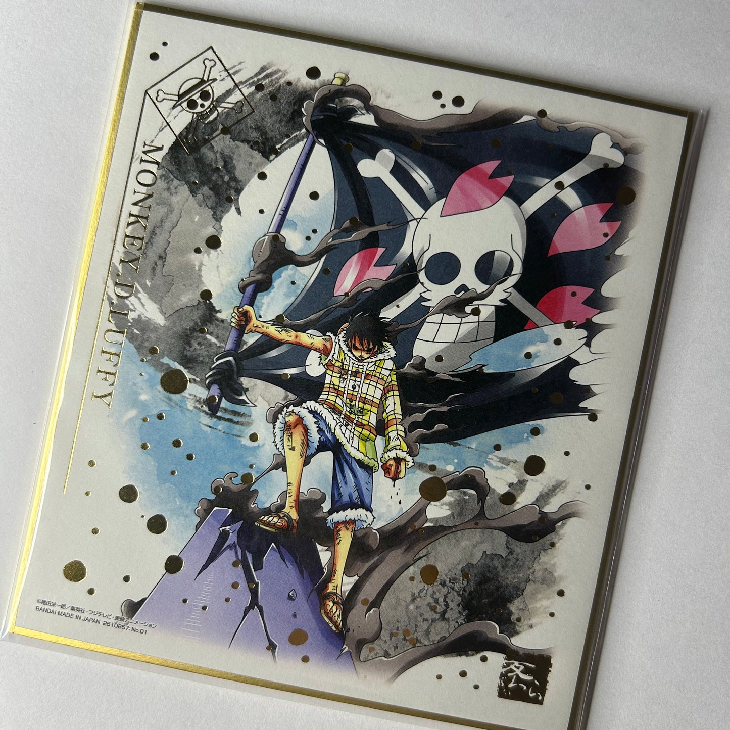 One Piece Luffy Gold Shikishi