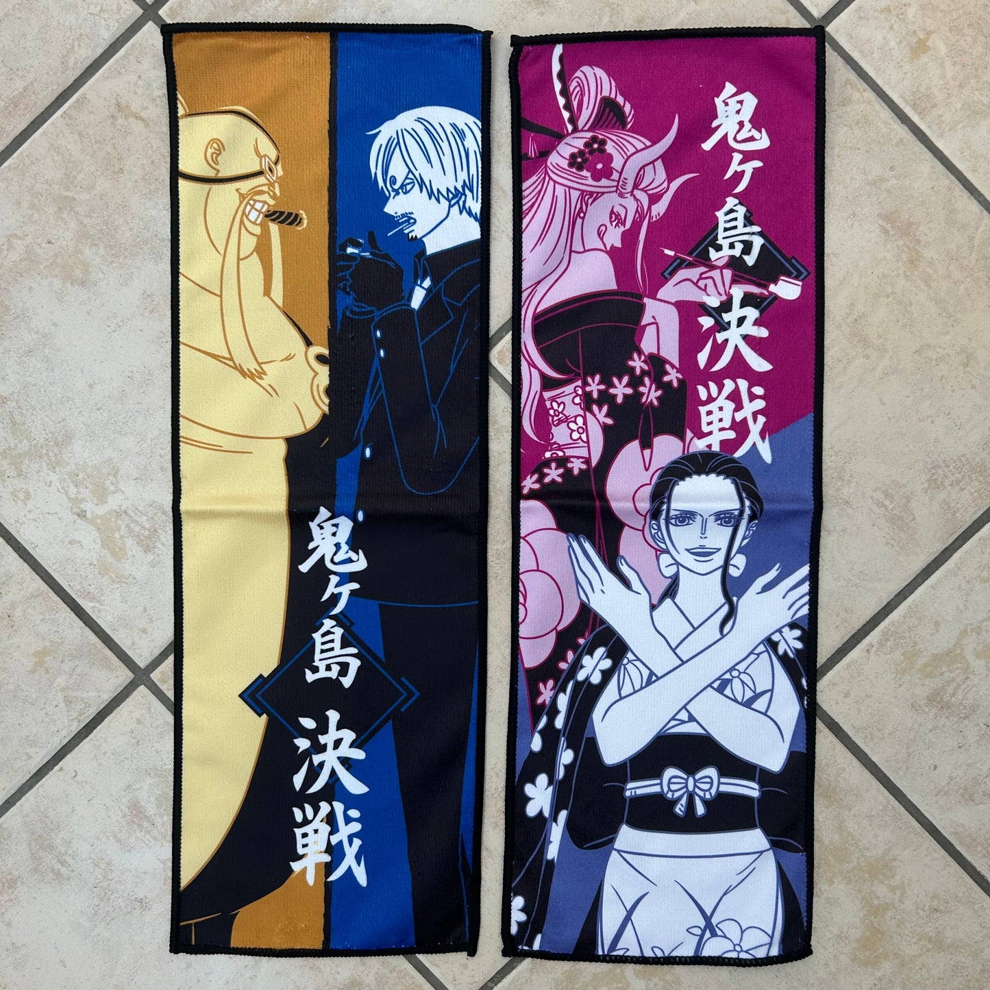 One Piece Handtuch Nico Robin / Black Maria / Sanji