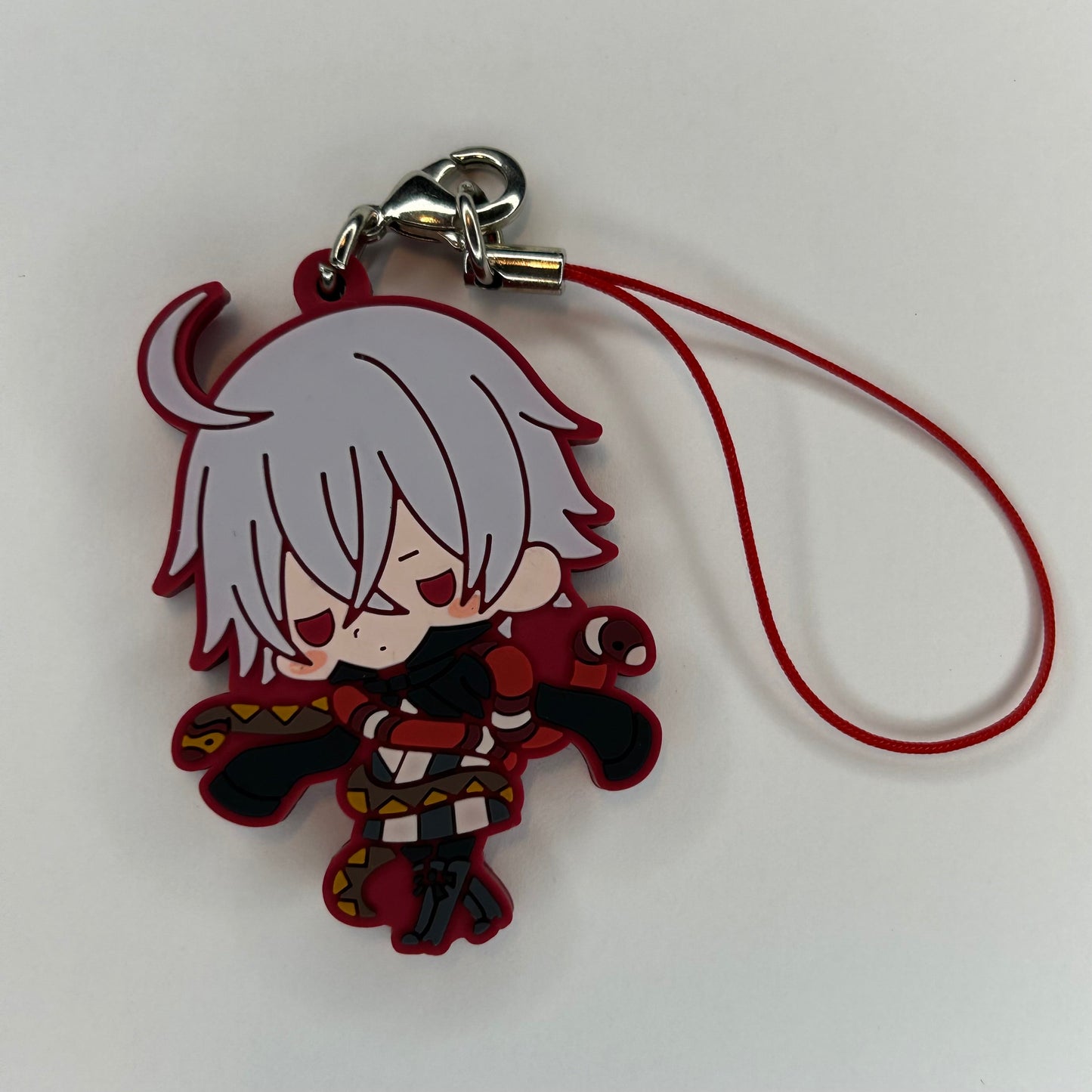 Black Butler Snake Rubber Strap Keychain