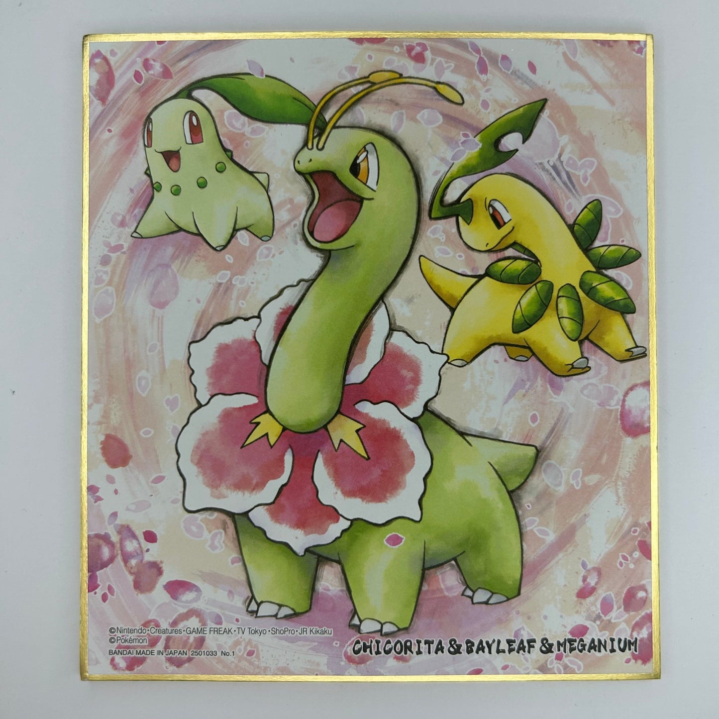 Pokemon Chikorita / Bayleef / Meganium Shikishi