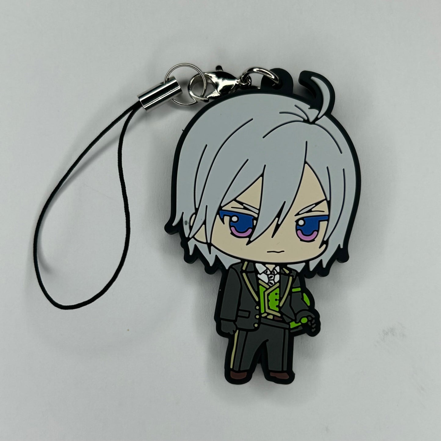 Twisted Wonderland Silver Rubber Strap Keychain