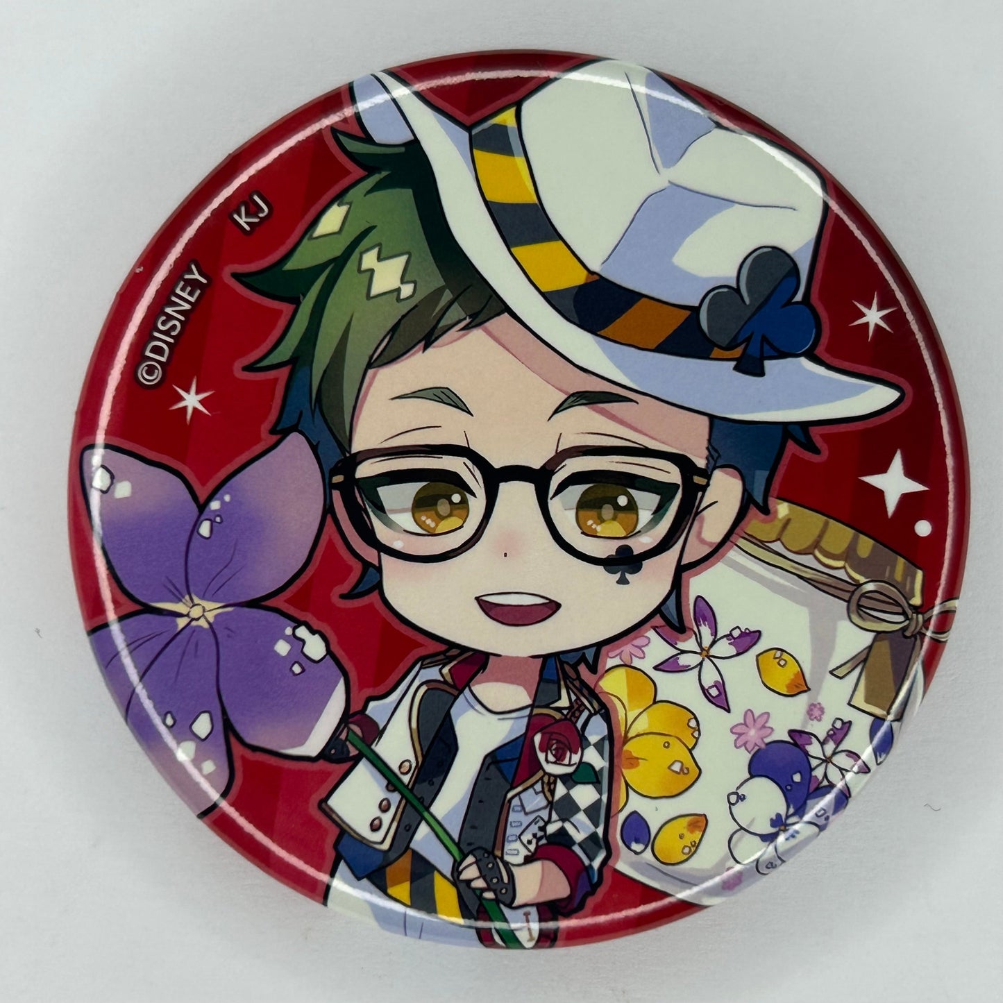 Twisted Wonderland Trey Clover Button