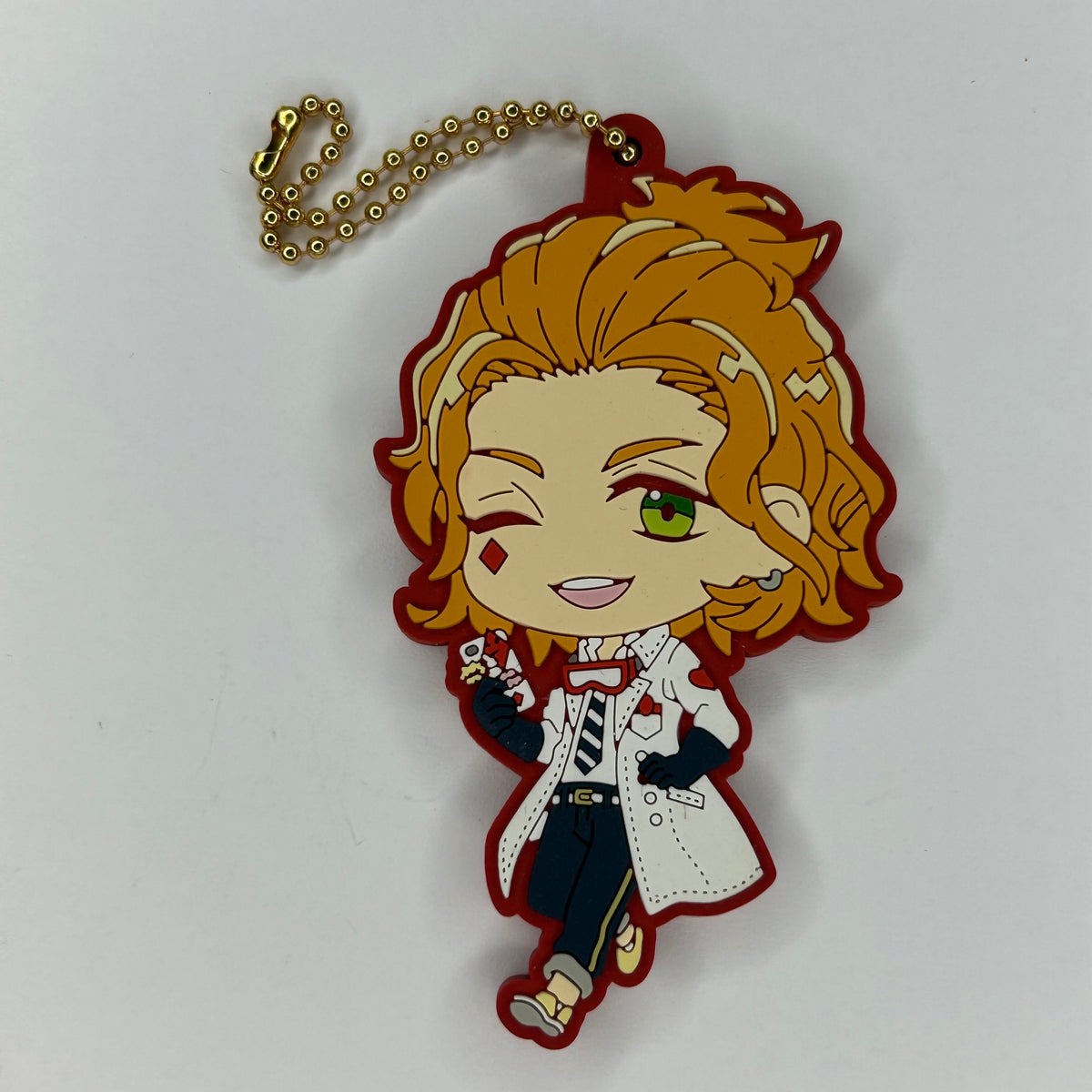 Twisted Wonderland Cater Diamond Rubber Strap Keychain