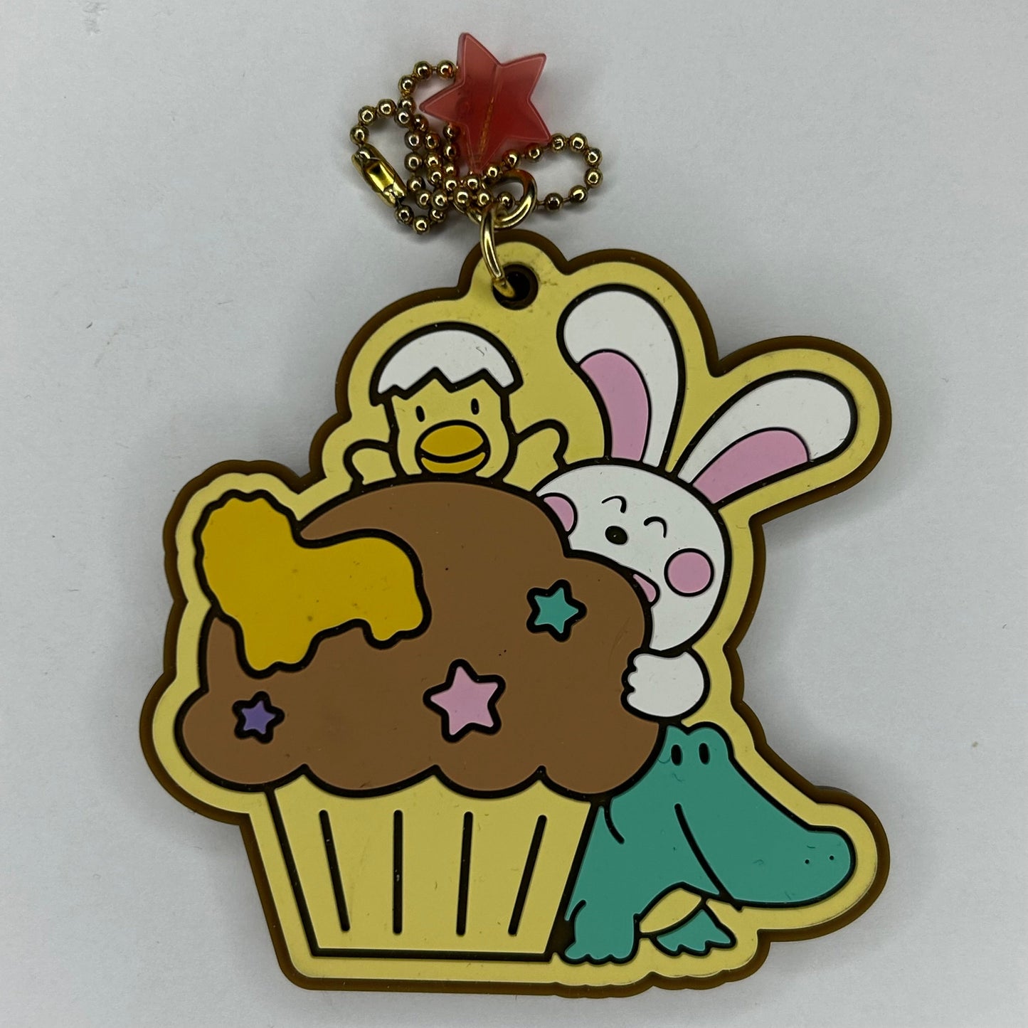 Happy Tabekko Cafe Rubber Strap Keychain