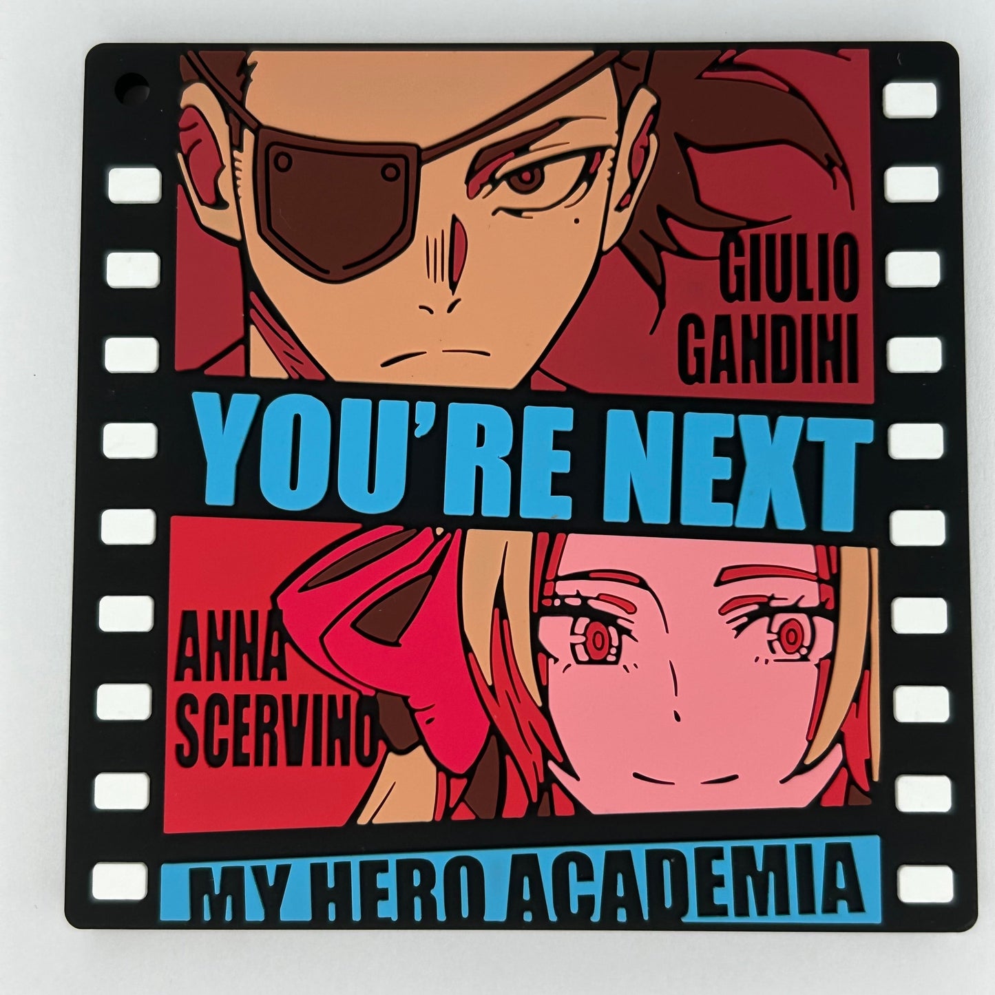 My Hero Academia Giulio & Anna Rubber Coaster Keychain