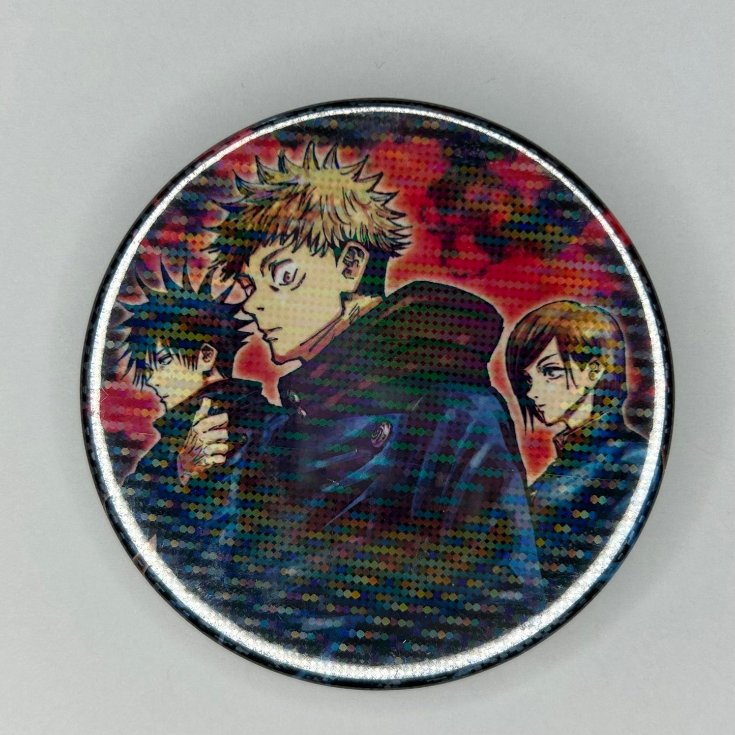 Jujutsu Kaisen Yuji Megumi Nobara Holo Button