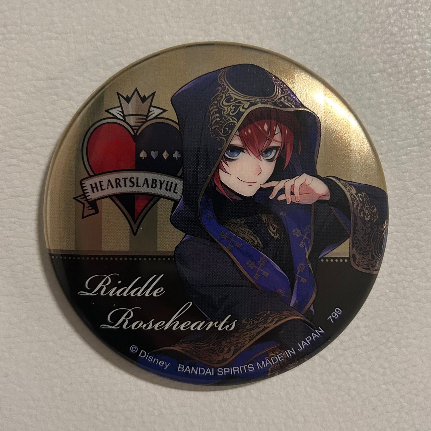 Twisted Wonderland Riddle Rosehearts Pin Badge