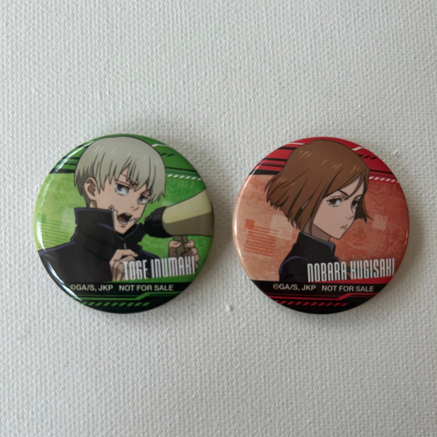Jujutsu Kaisen Nobara / Toge Buttons