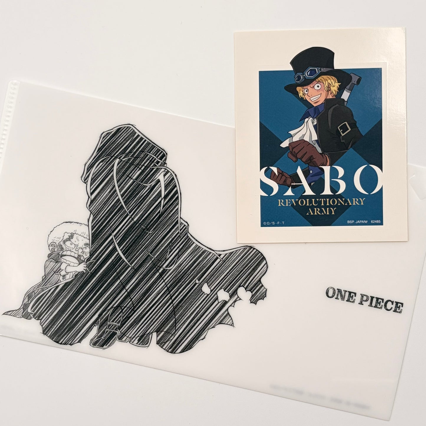 One Piece Sabo Mini Clear File + Sticker Set
