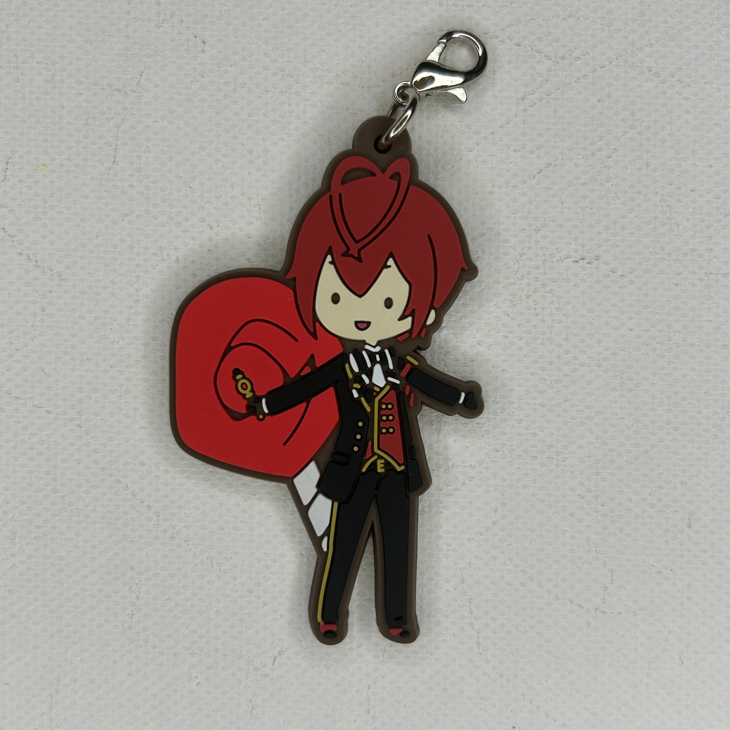 Twisted Wonderland Riddle Rosehearts Rubber Strap Keychain