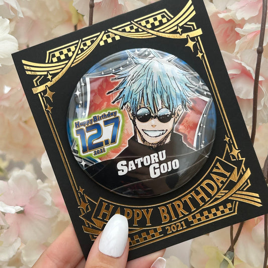 Jujutsu Kaisen Gojo „Happy Birthday“ Button
