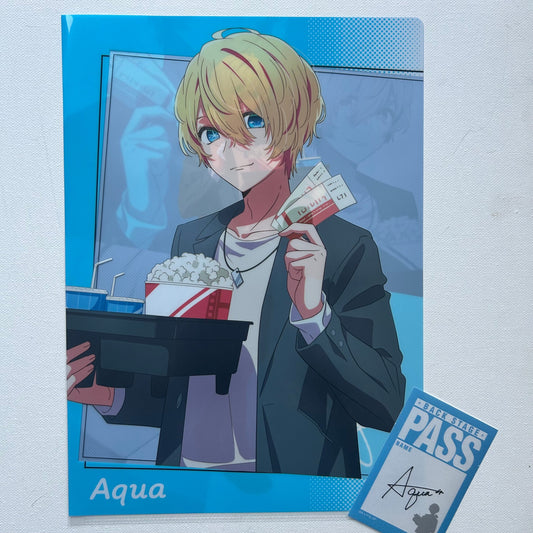 Oshi No Ko Aqua Hoshino Clear File + Sticker