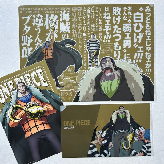 One Piece Crocodile Clear File + Sticker Set