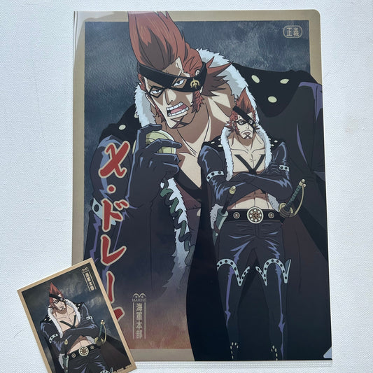 One Piece Drake Clear File + Sticker Set