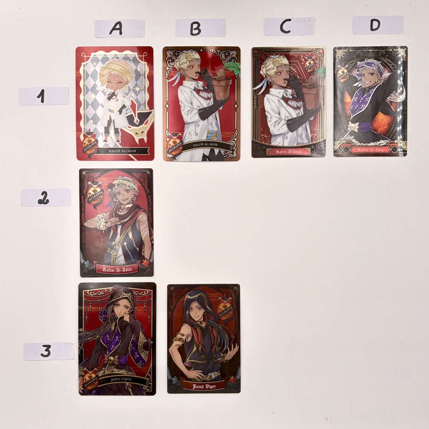 Twisted Wonderland Kalim Al-Asim & Jamil Viper Trading Cards