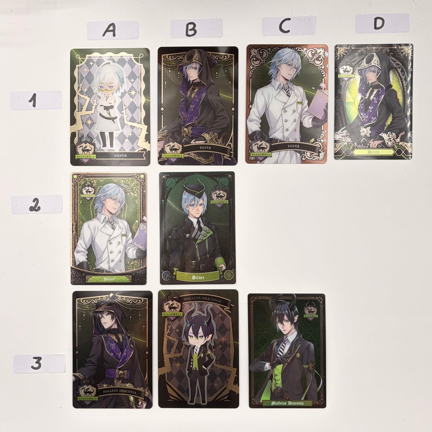Twisted Wonderland Silver & Malleus Draconia Trading Cards