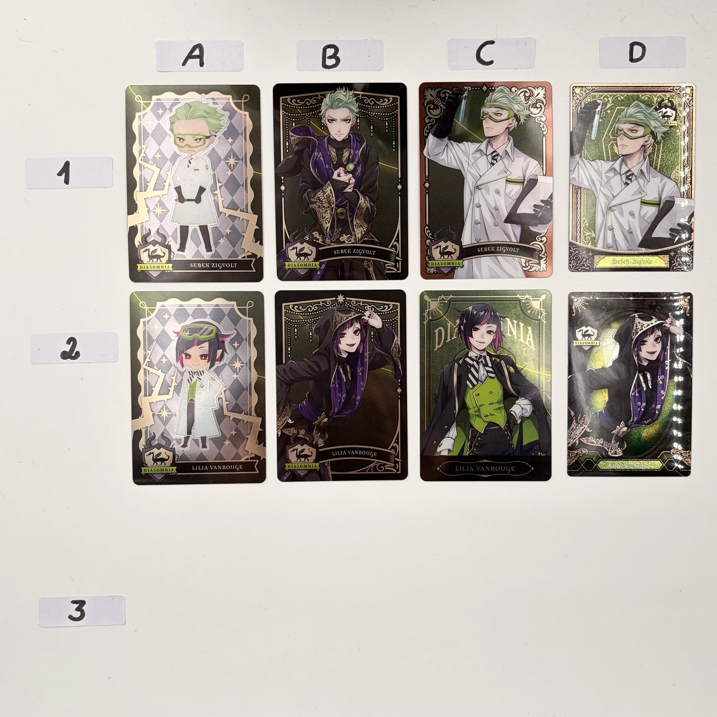 Twisted Wonderland Lilia Vanrouge & Sebek Zigvolt Trading Cards