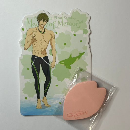 Free! Makoto Tachibana Papp-Ständer + Post it Block