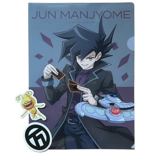 Yu-Gi-Oh! Jun Manjyome Clear File + Sticker Set