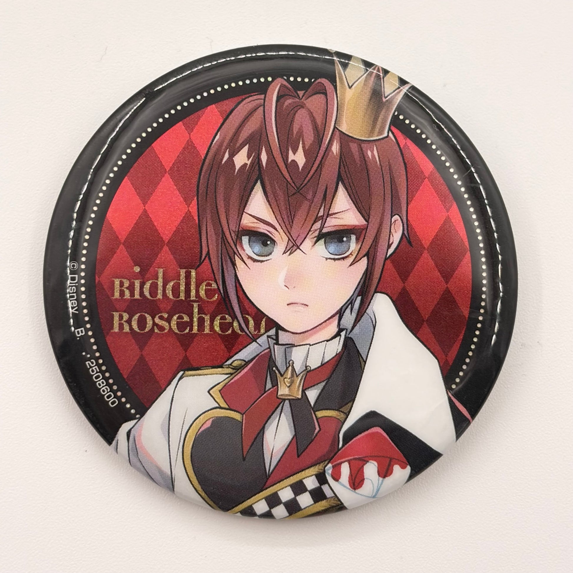 Twisted Wonderland Riddle Rosehearts Button