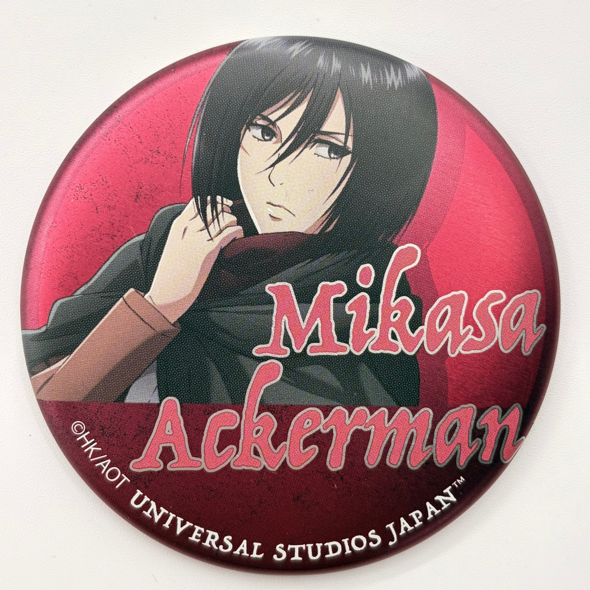Attack on Titan Mikasa Ackerman Universal Studios Japan Button