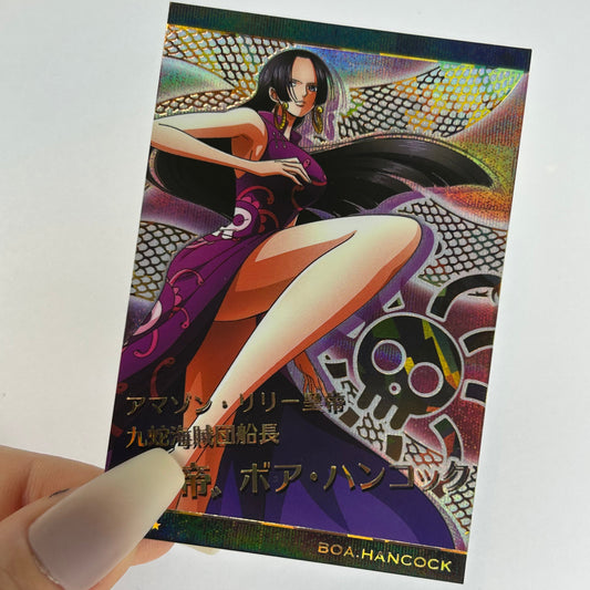 One Piece Boa Hancock Holo Gold Trading Card