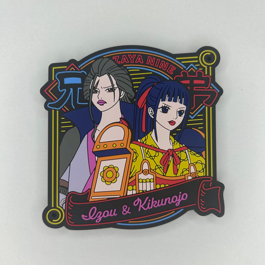 One Piece Izou & Kiku Rubber Untersetzer