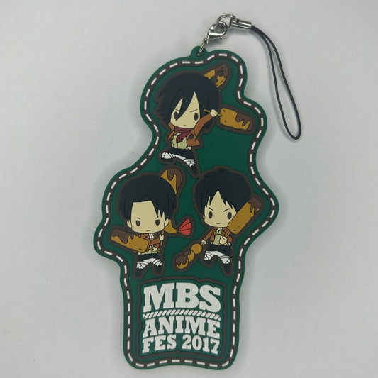 Attack on Titan Levi / Eren / Mikasa Rubber Strap Anhänger
