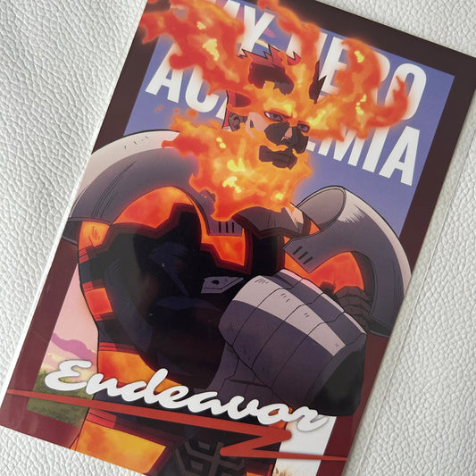 My Hero Academia Endeavor Postkarte