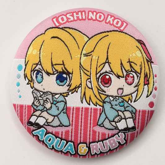 Oshi No Ko Aqua & Ruby Button (bestickt)