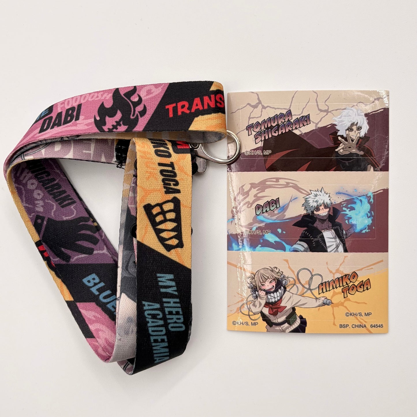 My Hero Academia Shigaraki/Dabi/Toga Keychain + Sticker