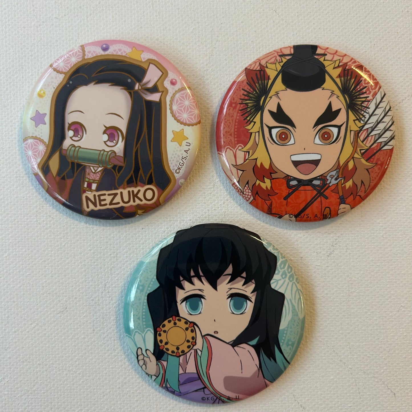 Demon Slayer Chibi Buttons
