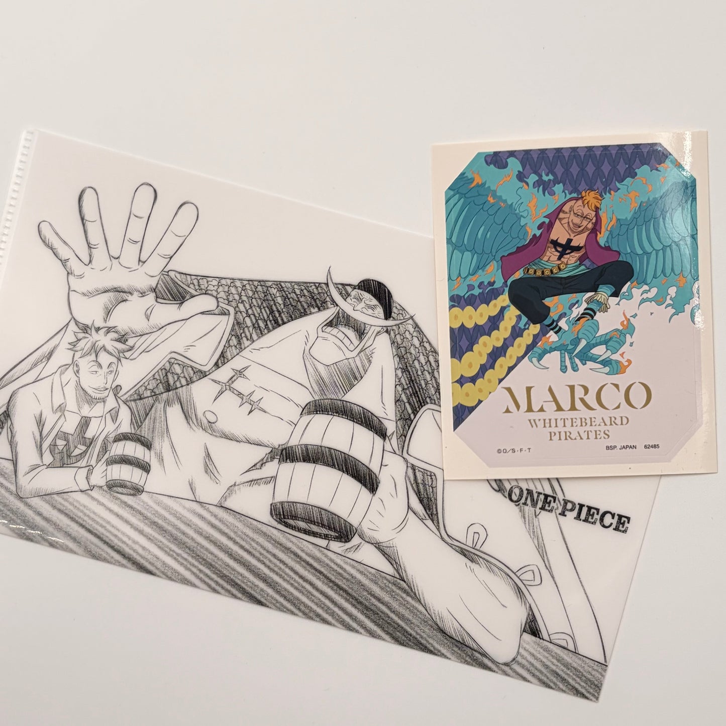 One Piece Marco Mini Clear File + Sticker Set