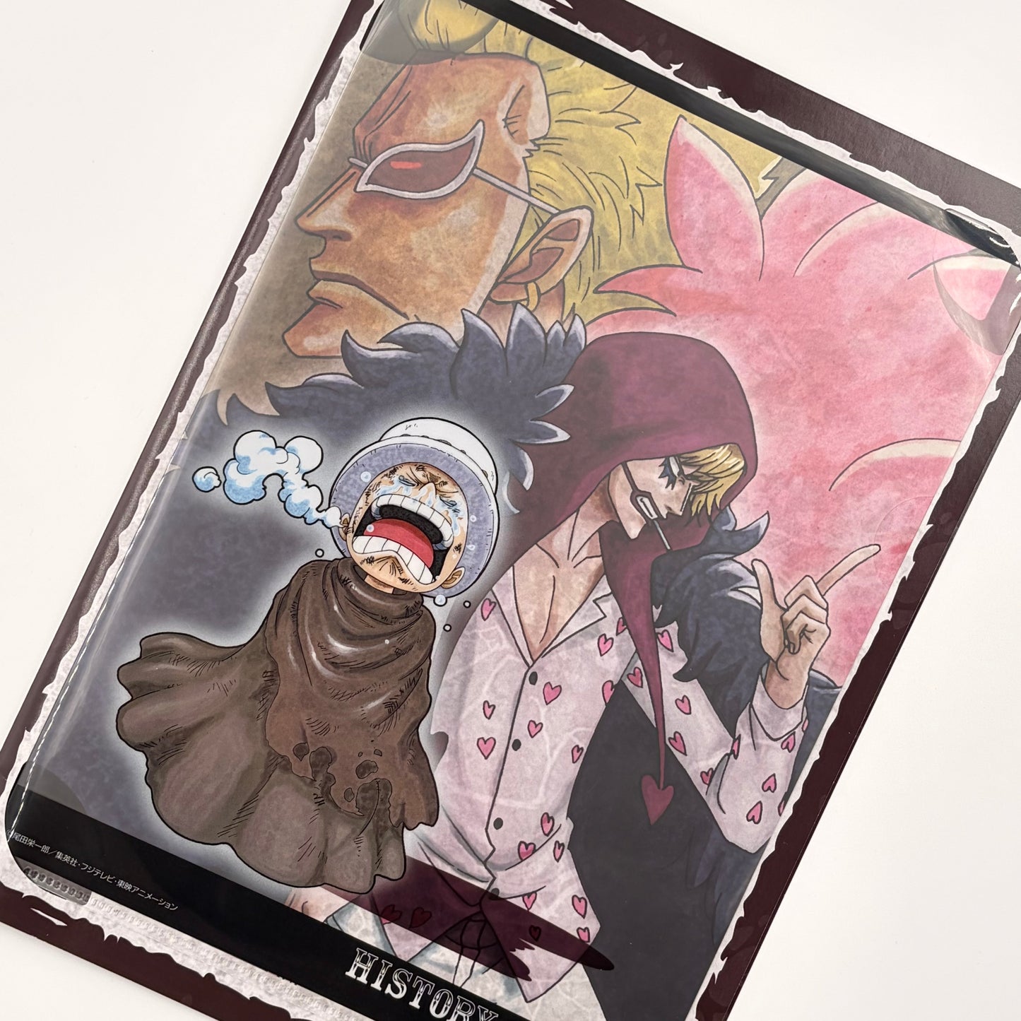 One Piece Law Clear File + Postcard + Sticker Set
