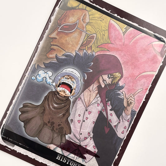 One Piece Law Clear File + Postkarte + Sticker Set